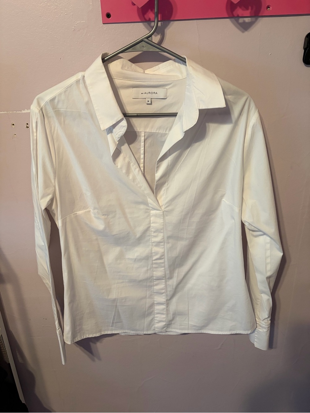 White Cotton Shirt with zipper details on the side